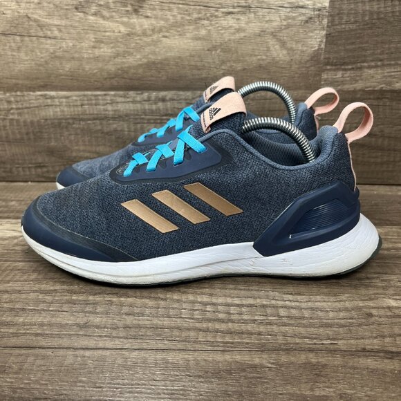 Adidas Rapidrun X Blue Gold Womens US Size 6 EUR 37.3 G27446 Running Shoes - Picture 3 of 9